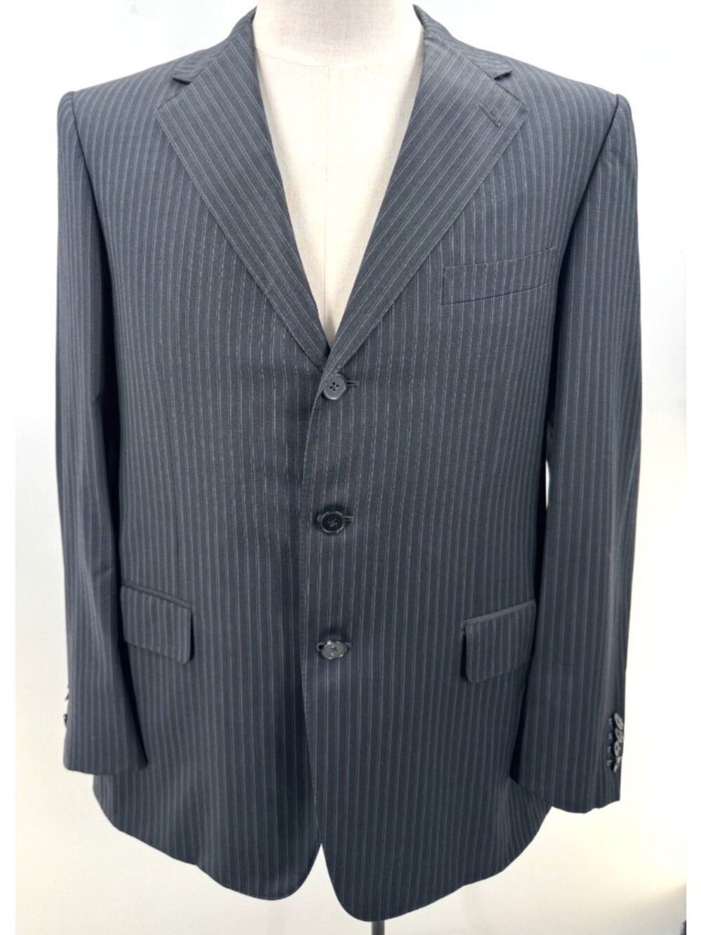 Vintage ERMENEGILDO ZEGNA Luxurious Gray Pinstripe Wool Sport Coat Blazer Sz 42